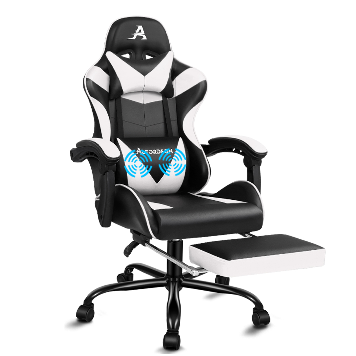 Darius Faux Leather Gaming Chair with Lumbar Massage