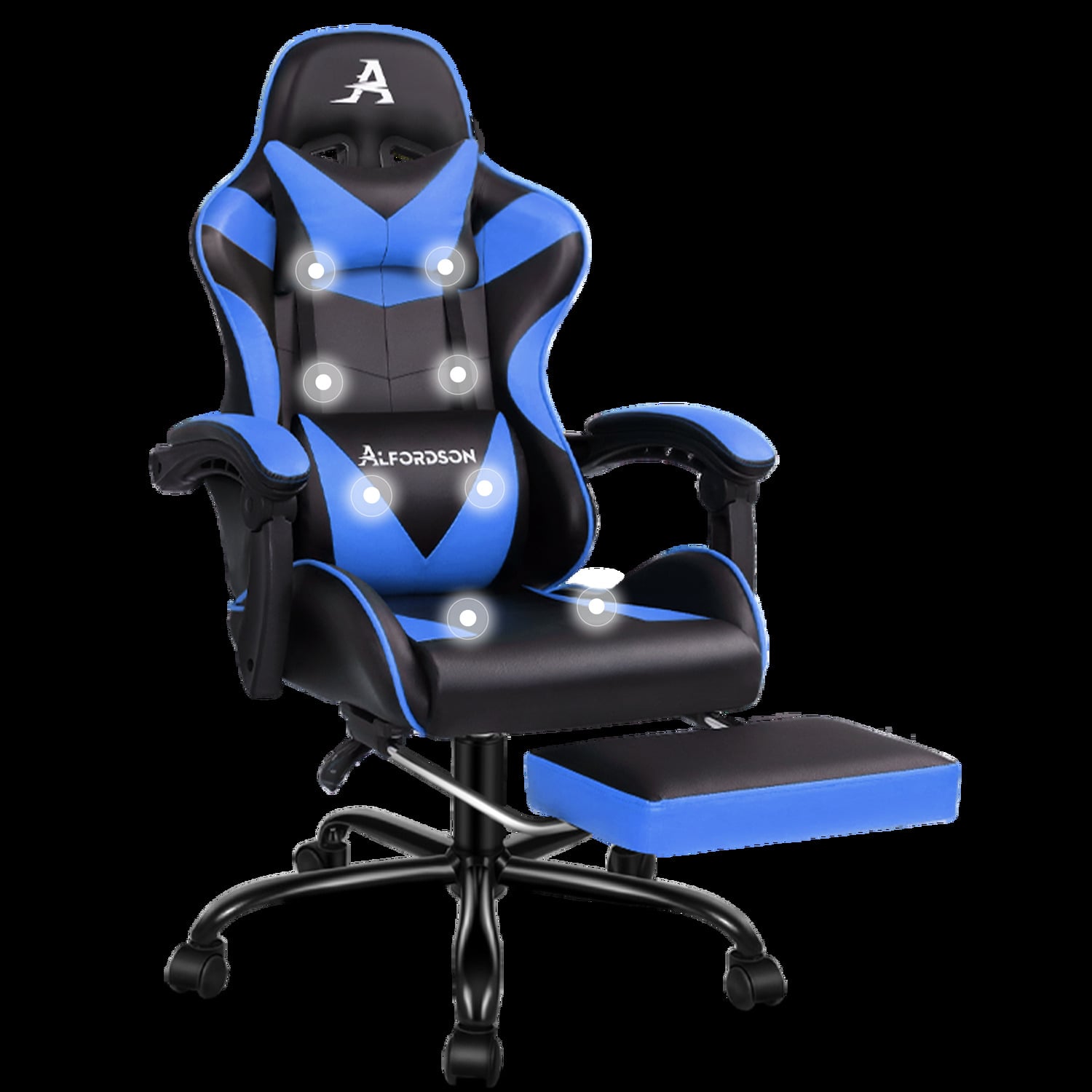 Aeruth Massage & Gaming Chair with Footrest