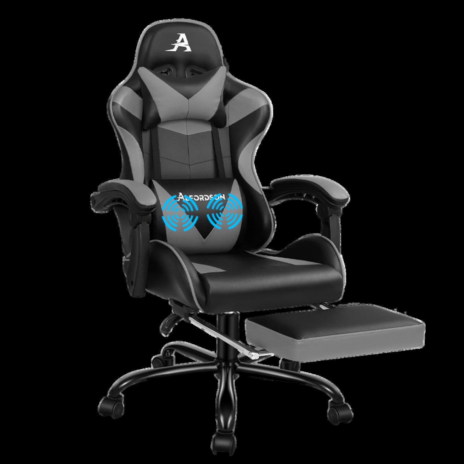 Darius Faux Leather Gaming Chair with Lumbar Massage