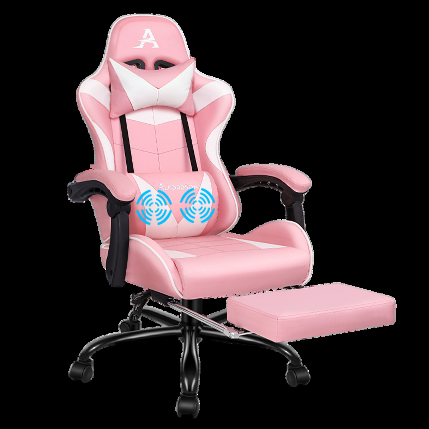 Darius Faux Leather Gaming Chair with Lumbar Massage