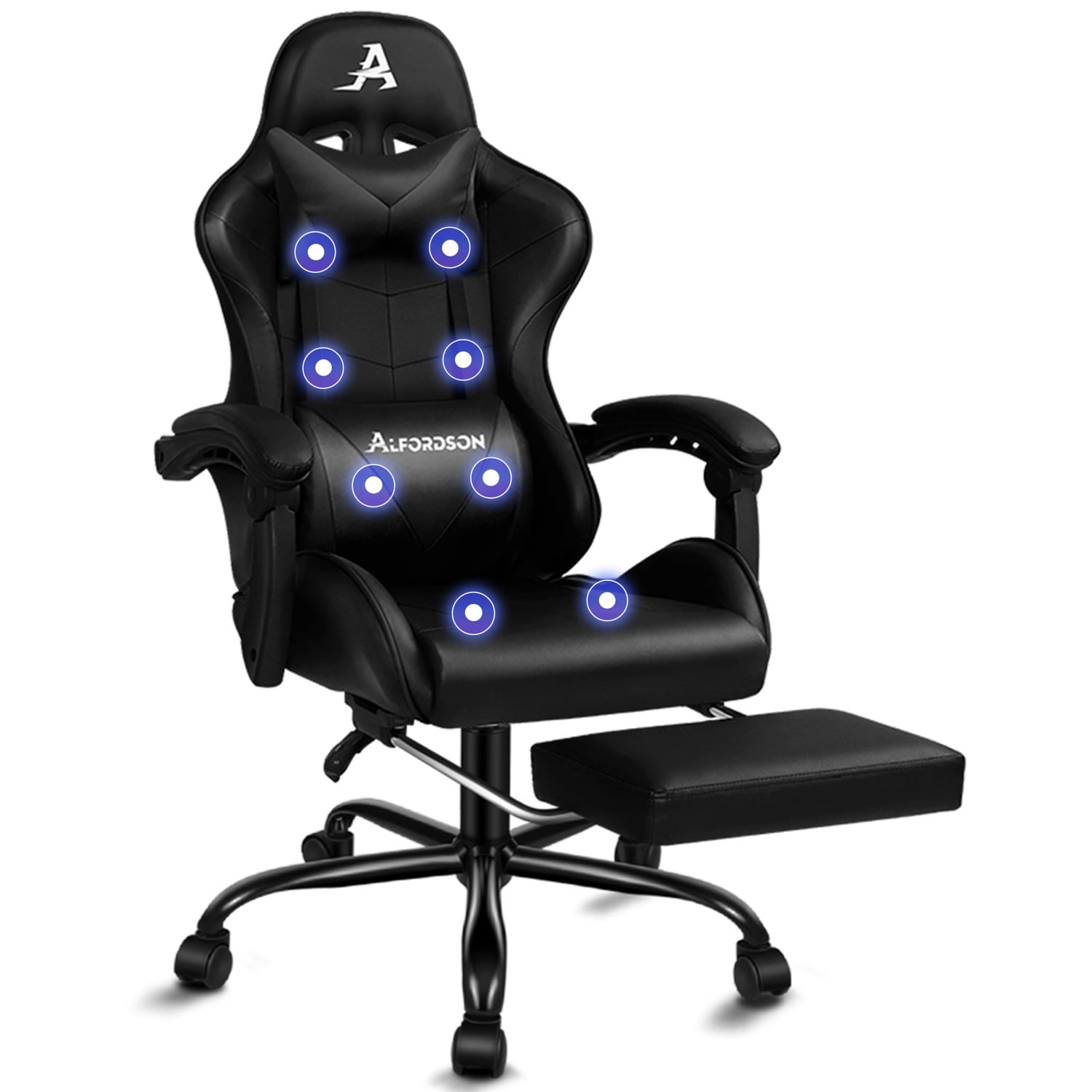 Aeruth Massage & Gaming Chair with Footrest
