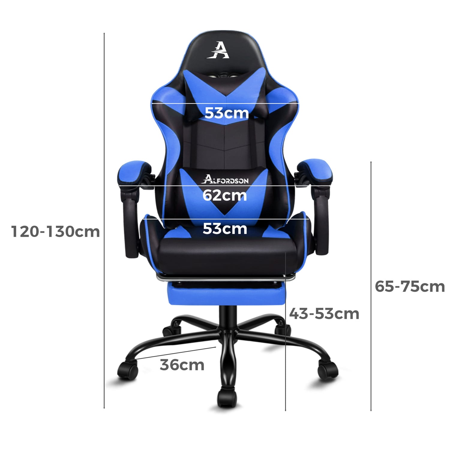 Aeruth Massage & Gaming Chair with Footrest