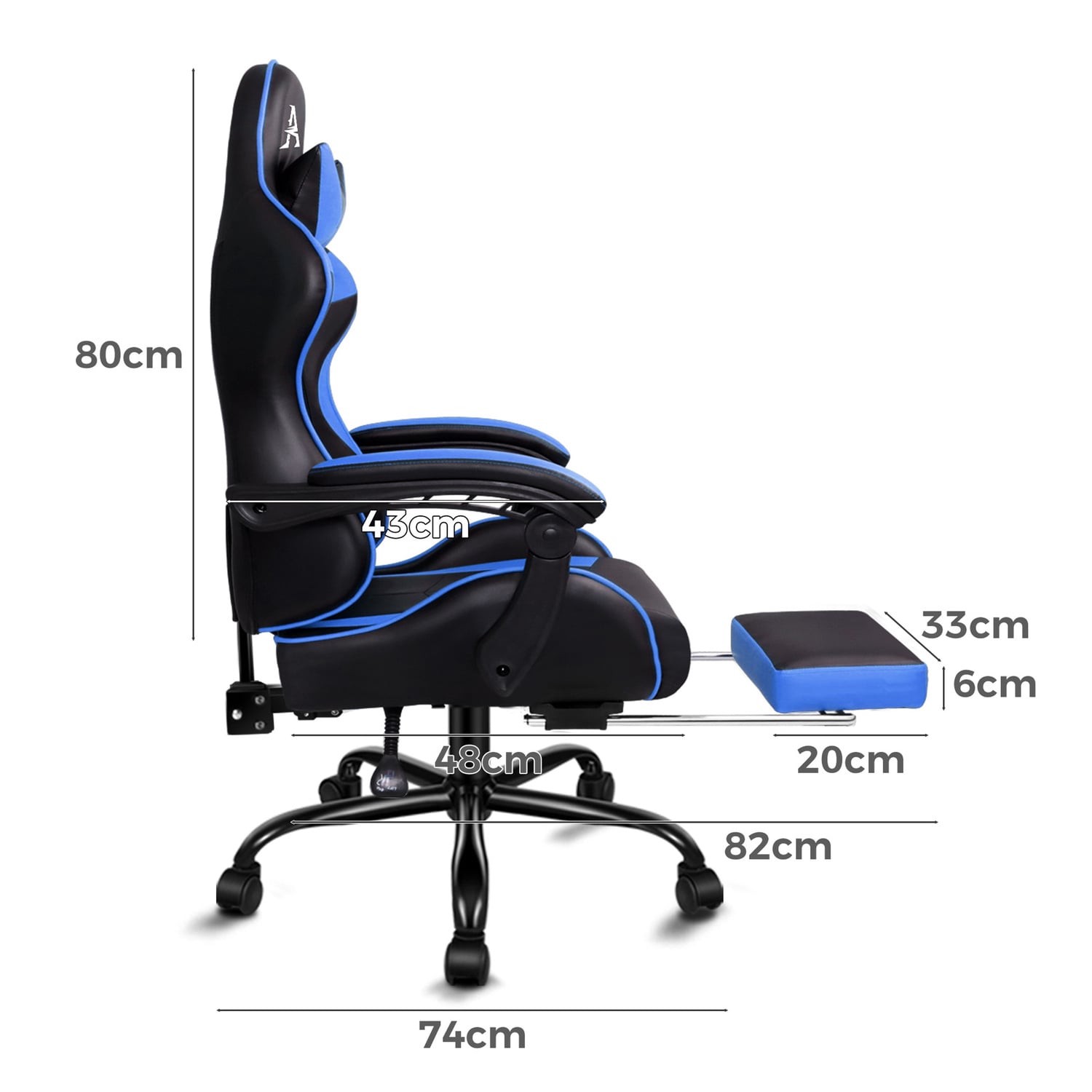 Aeruth Massage & Gaming Chair with Footrest