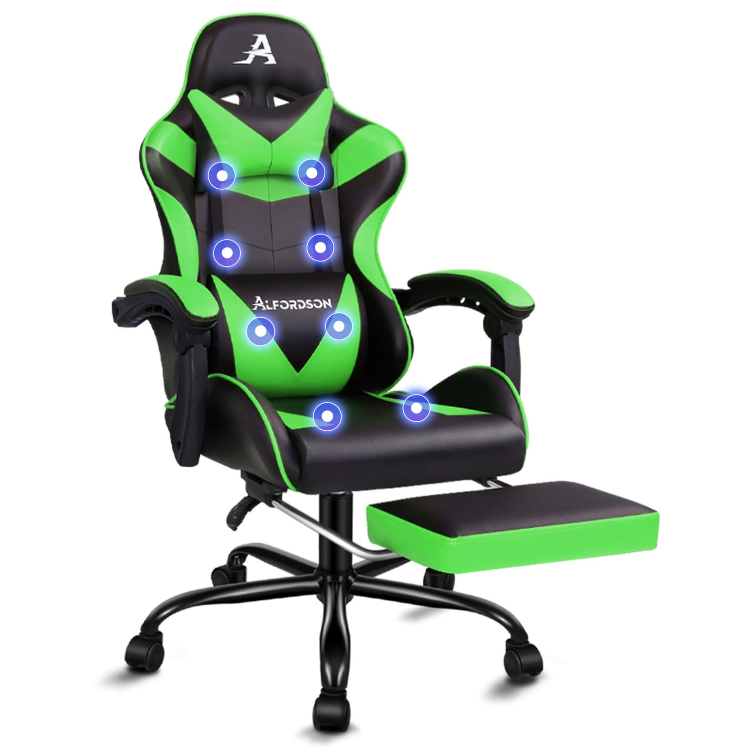 Aeruth Massage & Gaming Chair with Footrest