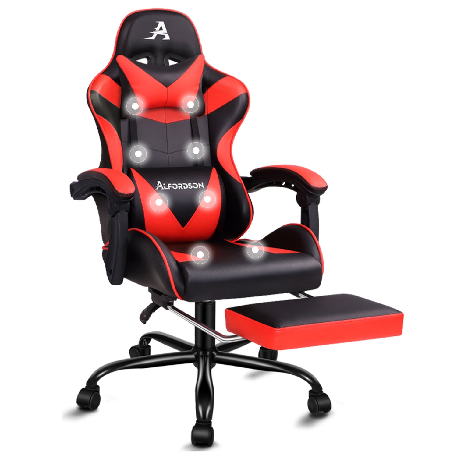 Aeruth Massage & Gaming Chair with Footrest