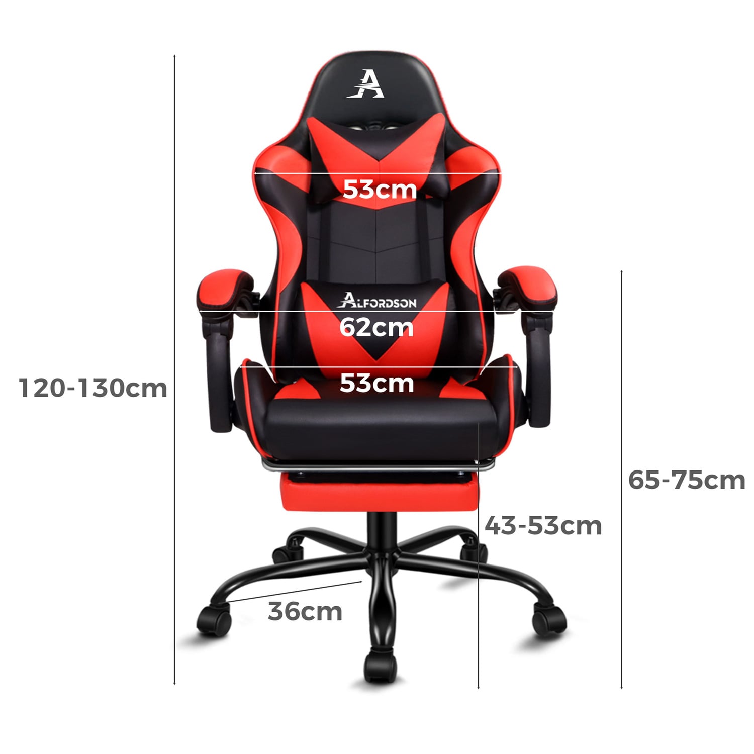 Aeruth Massage & Gaming Chair with Footrest