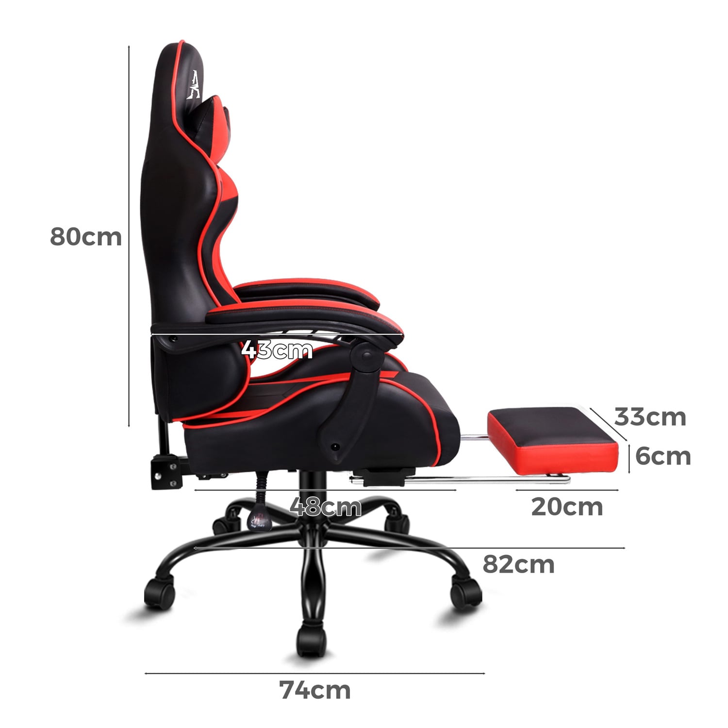 Aeruth Massage & Gaming Chair with Footrest