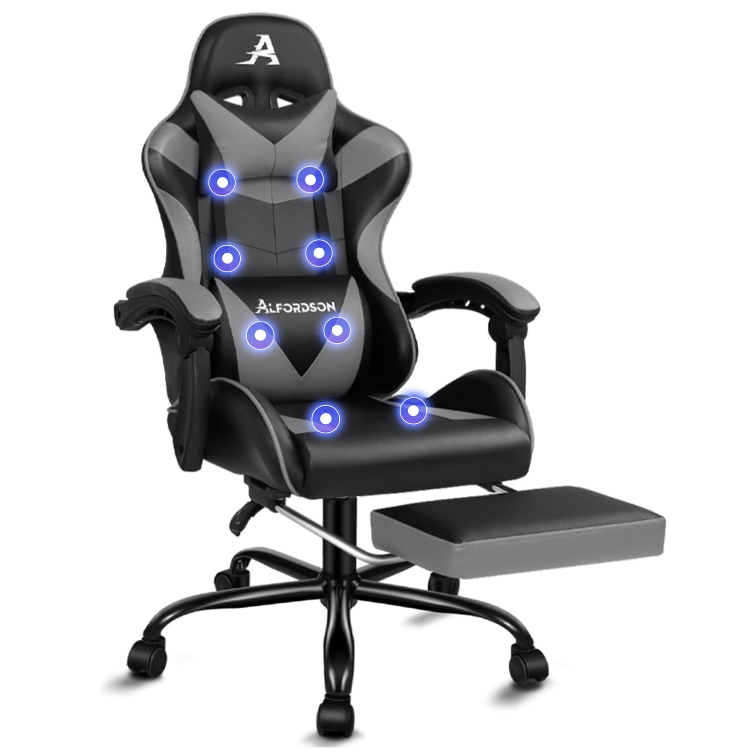 Aeruth Massage & Gaming Chair with Footrest
