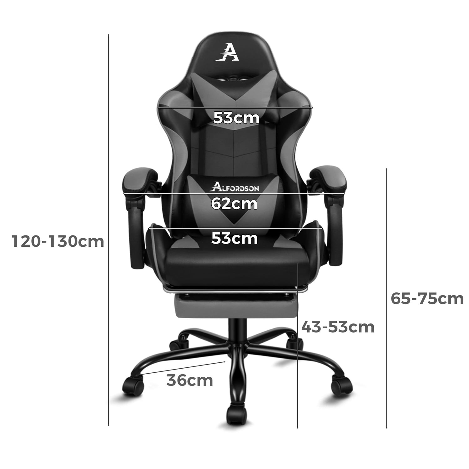 Aeruth Massage & Gaming Chair with Footrest