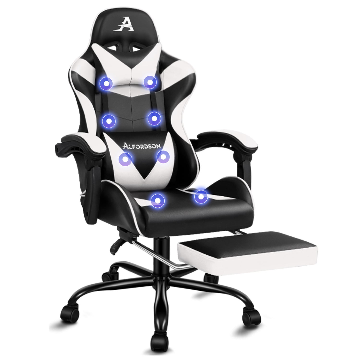 Aeruth Massage & Gaming Chair with Footrest