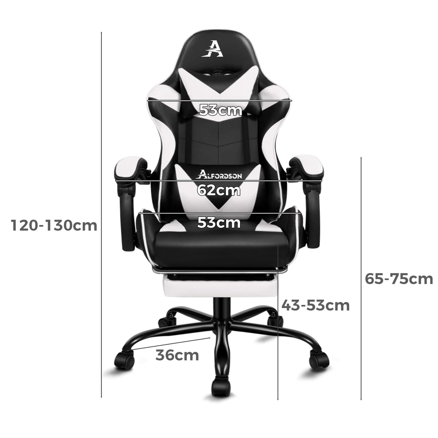 Aeruth Massage & Gaming Chair with Footrest