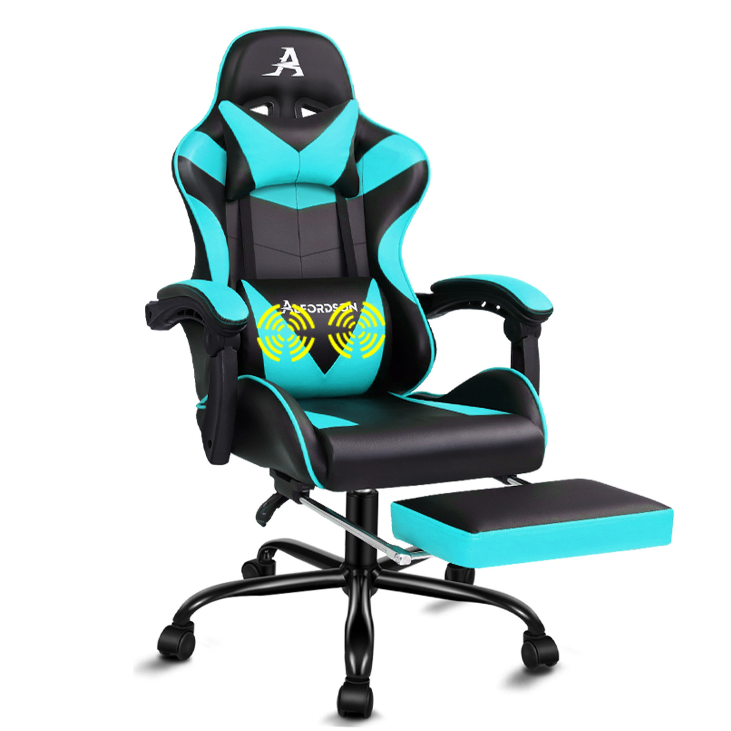 Darius Faux Leather Gaming Chair with Lumbar Massage