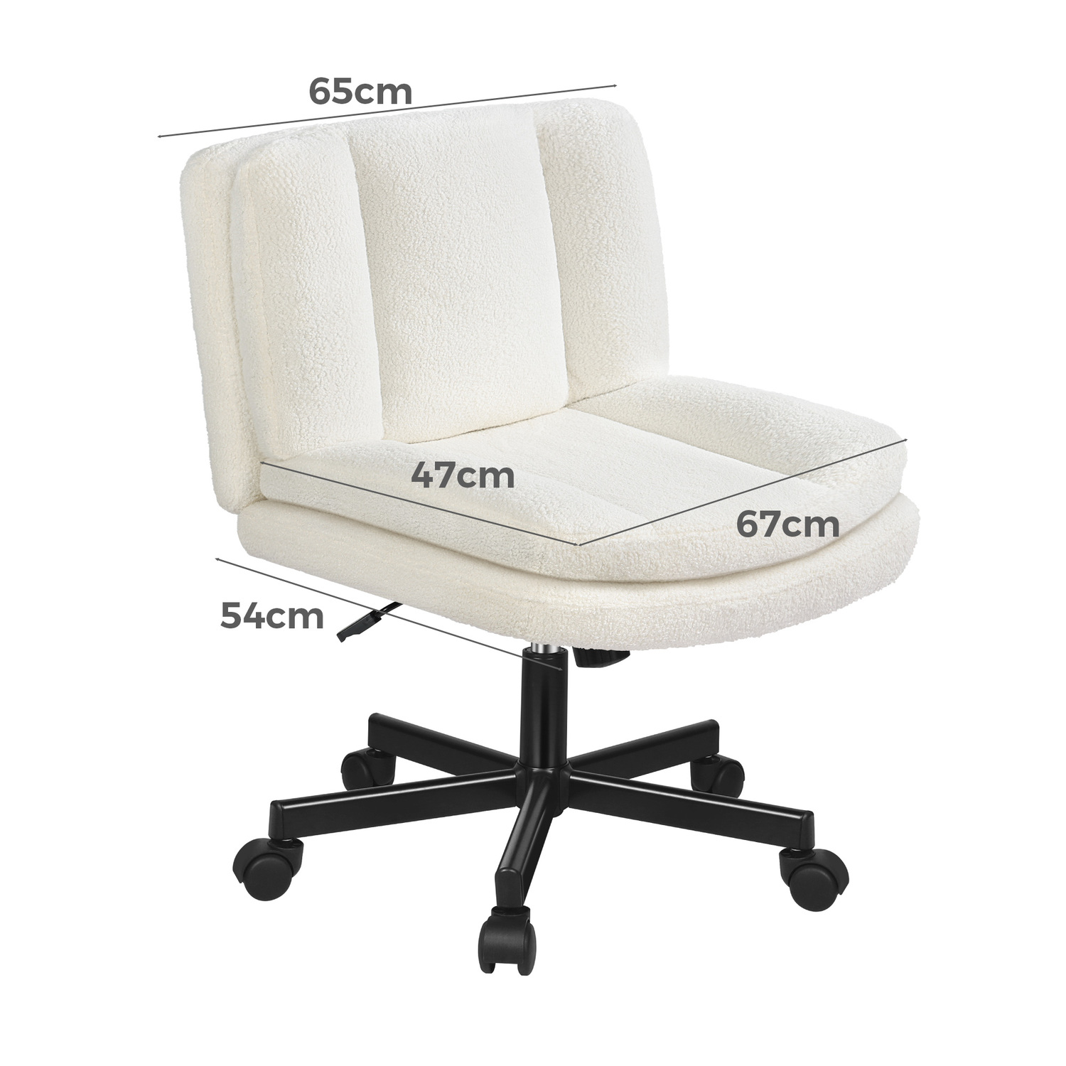Portham Boucle Office Chair with Castors