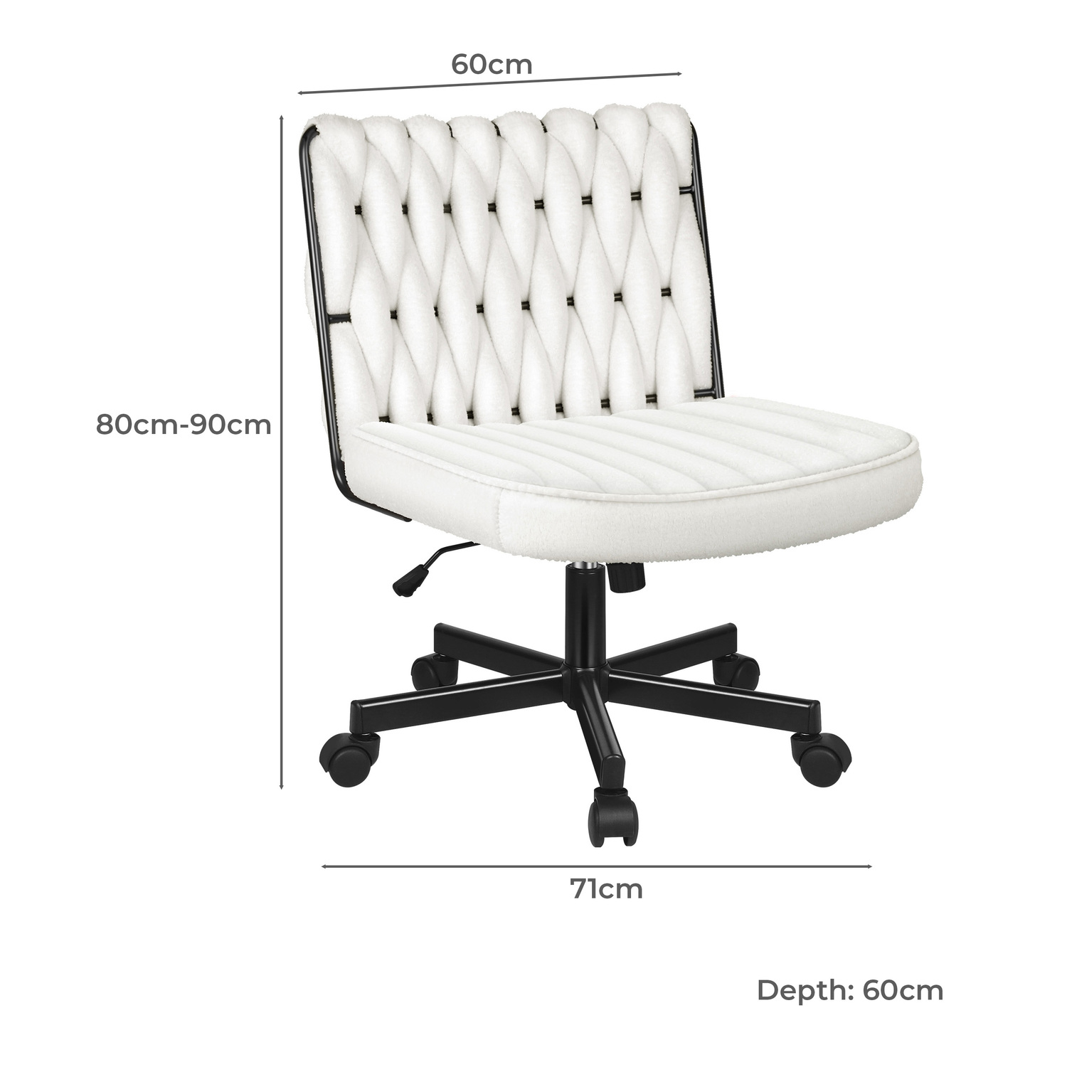 Eliska Boucle Swivel Home Office Chair