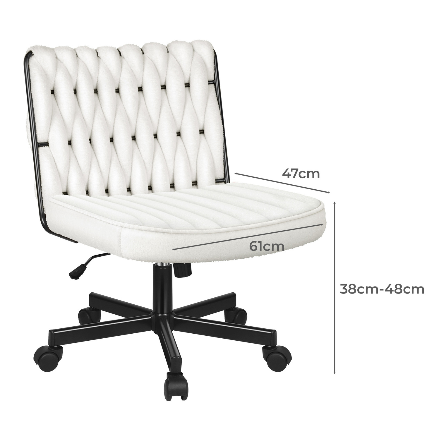 Eliska Boucle Swivel Home Office Chair