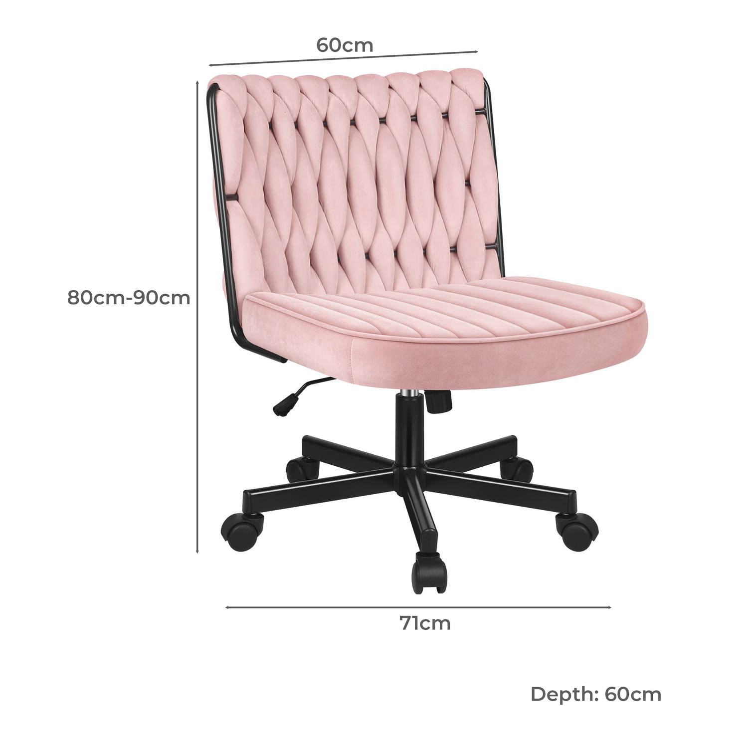 Eliska Velvet Swivel Home Office Chair