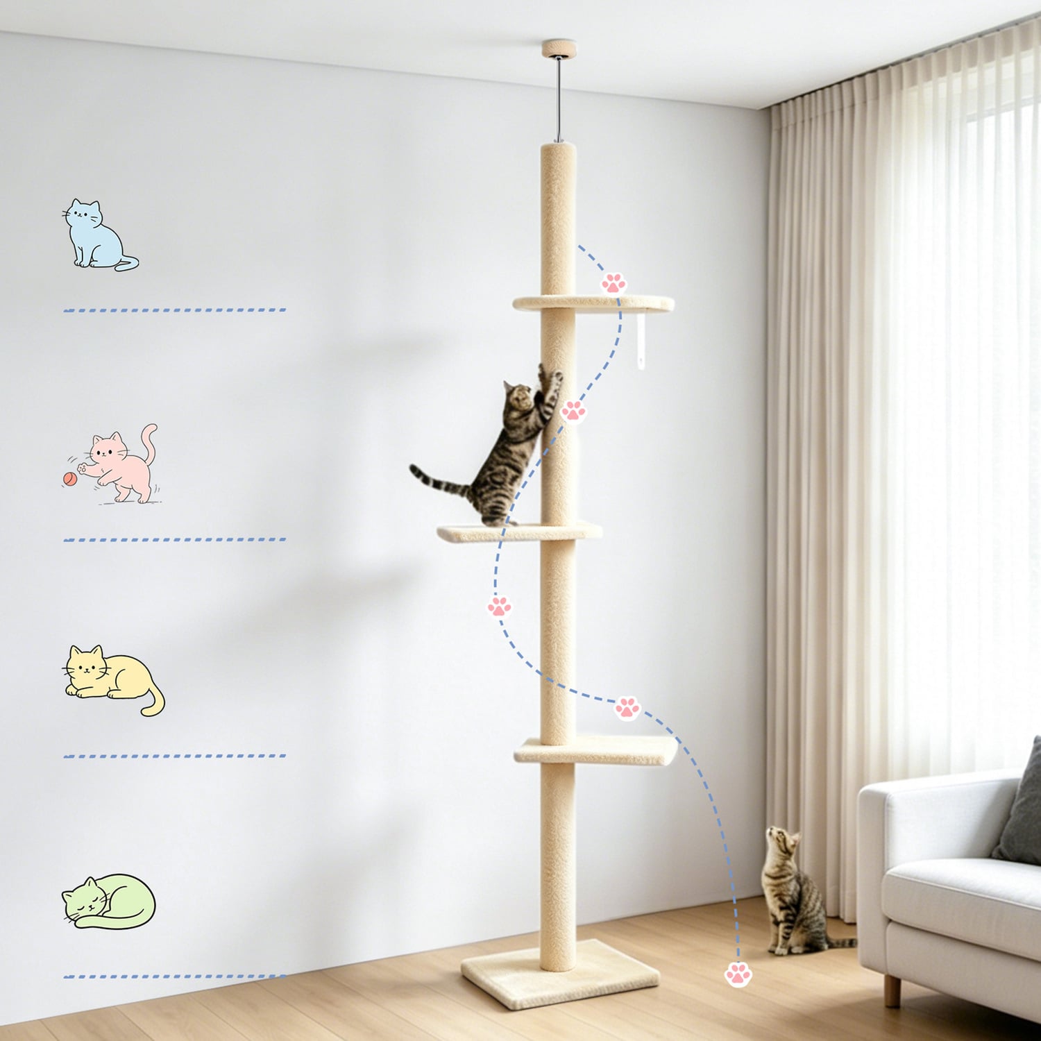 286cm Cecil Cat Tree