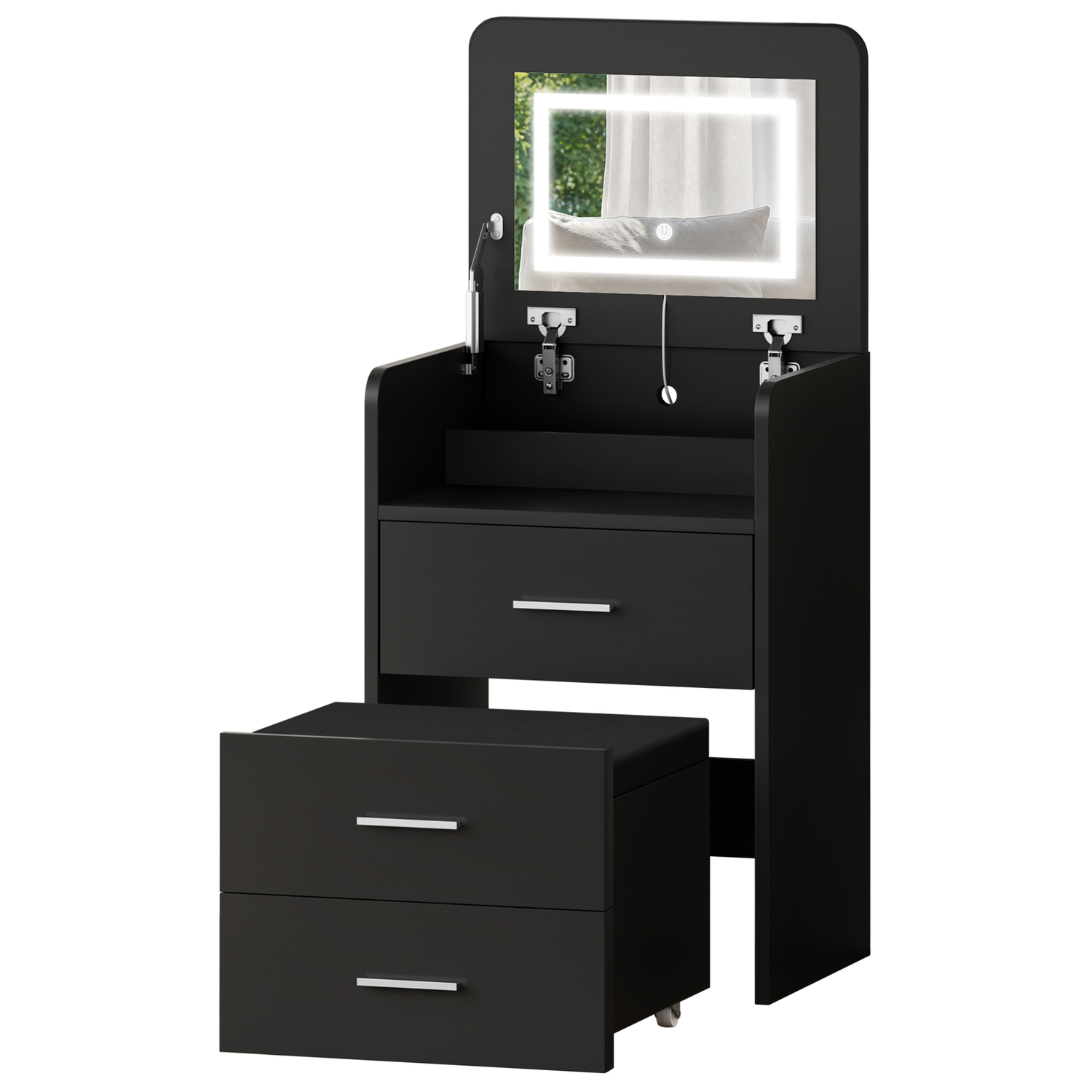 2 Piece Cassian LED Dressing Table & Stool Set