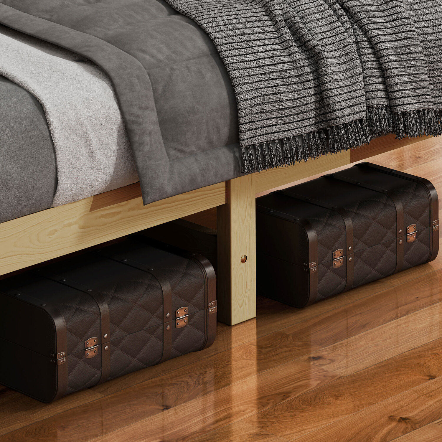 Diaz Rattan Platform Bed