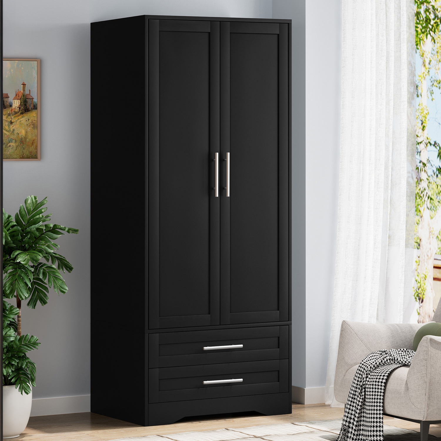 Amelia 2 Drawer 2 Door Wardrobe