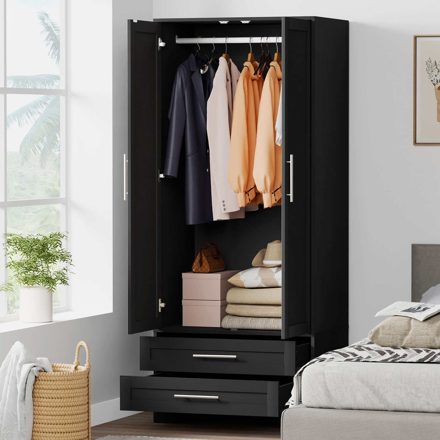 Amelia 2 Drawer 2 Door Wardrobe