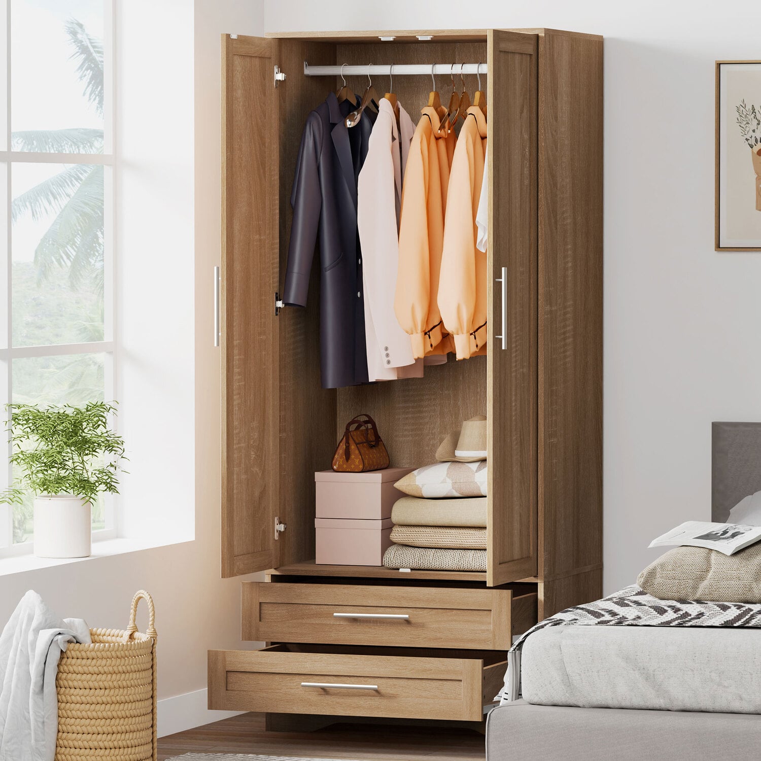 Amelia 2 Drawer 2 Door Wardrobe
