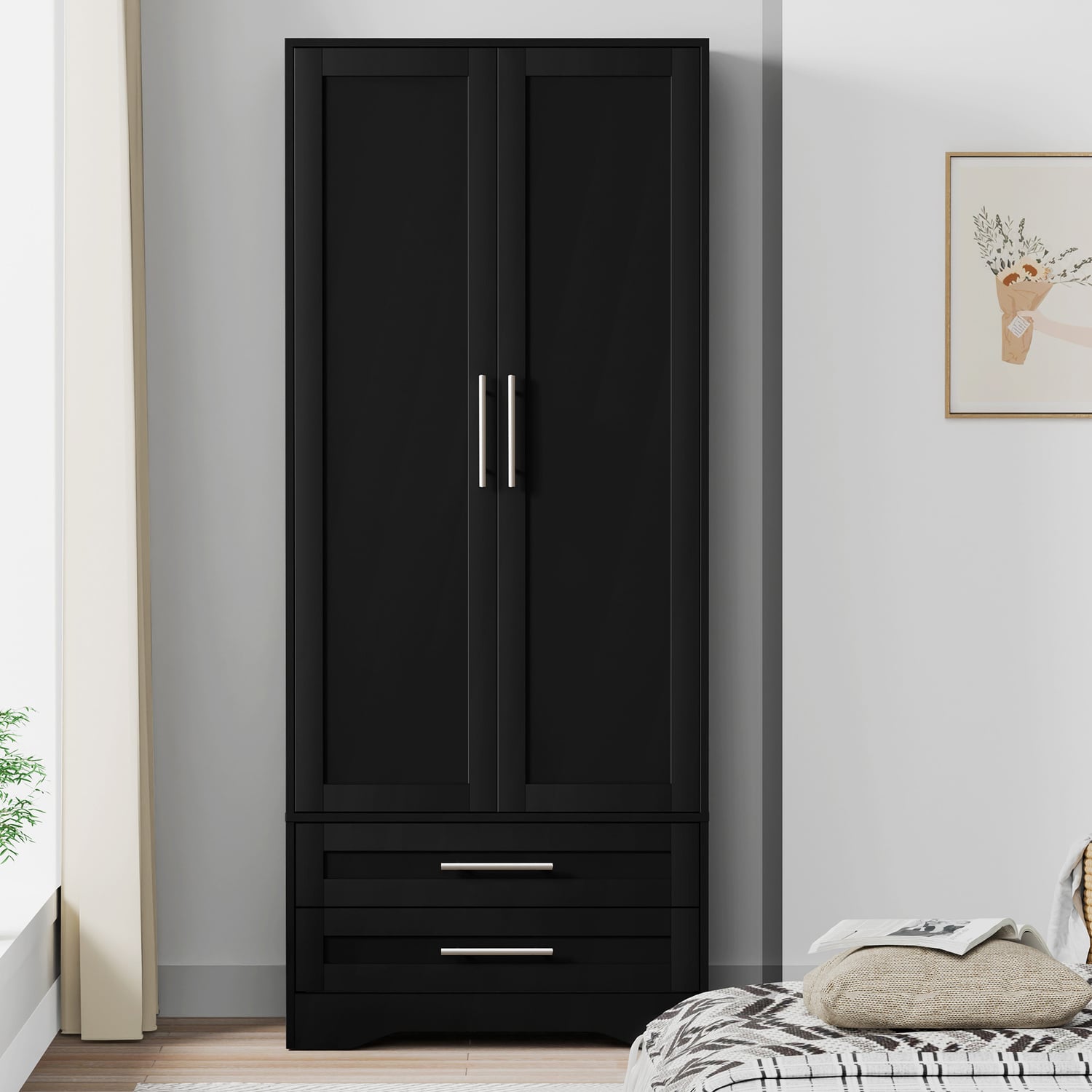 Amelia 2 Drawer 2 Door Wardrobe