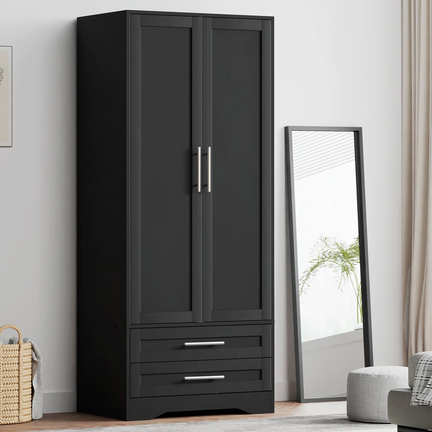 Amelia 2 Drawer 2 Door Wardrobe