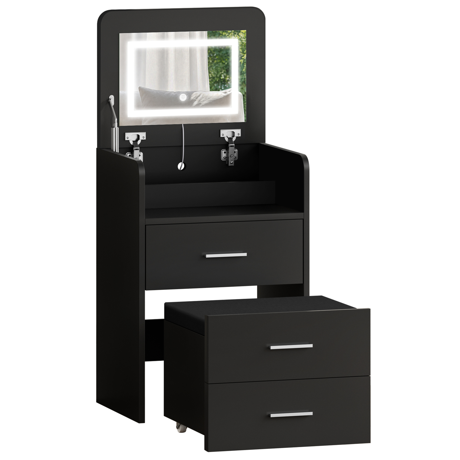 2 Piece Cassian LED Dressing Table & Stool Set
