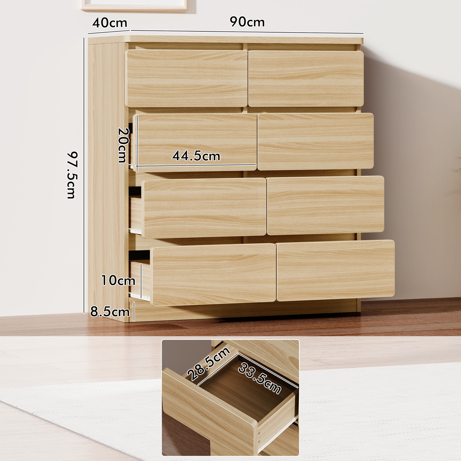 Desmond 8 Drawer Chest