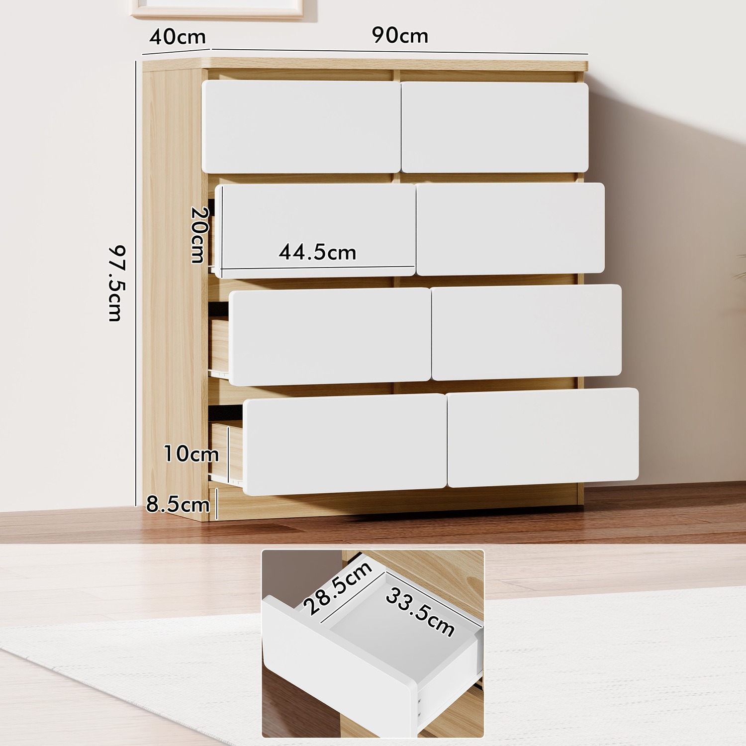 Desmond 8 Drawer Chest