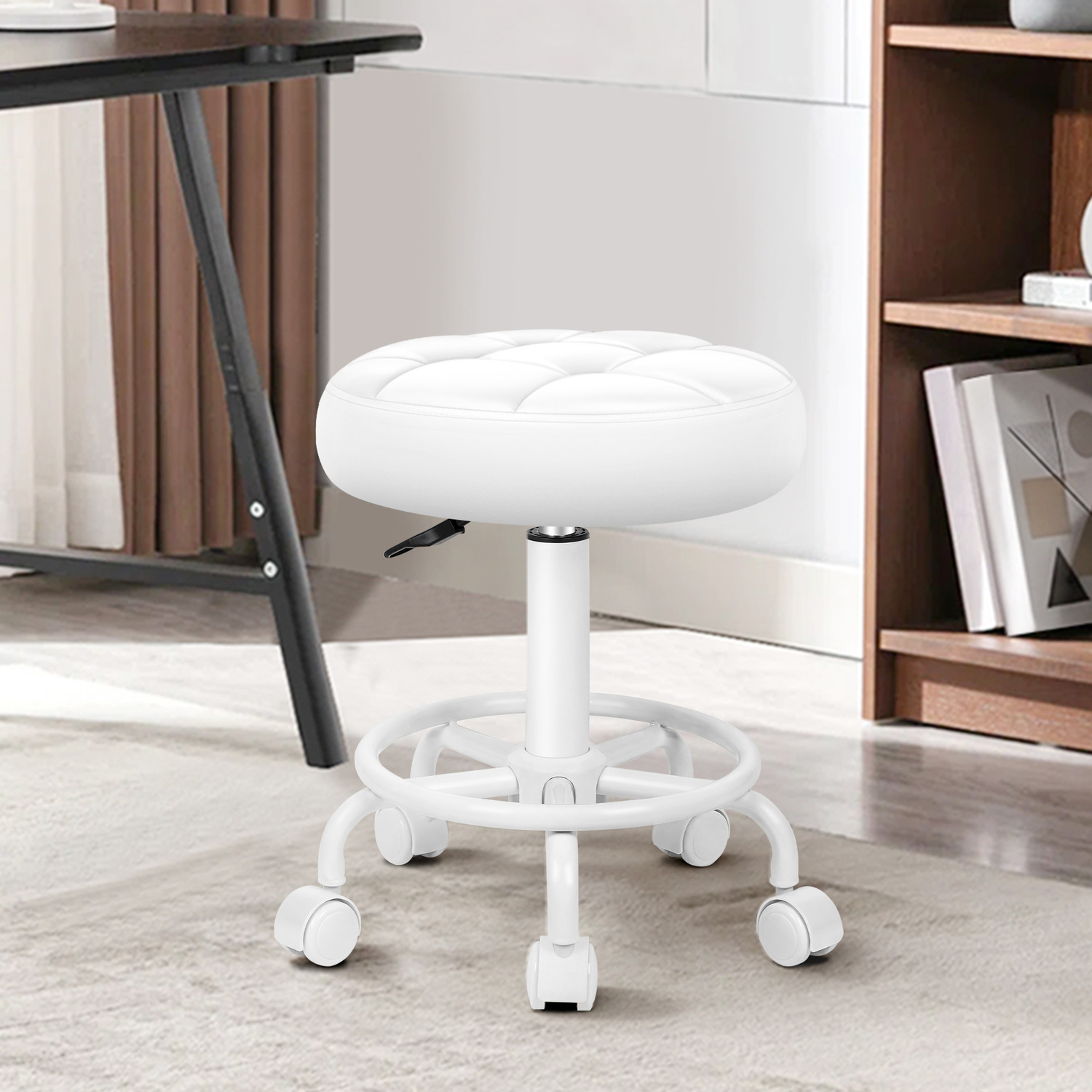 Zora Faux Leather Office/Salon Stool