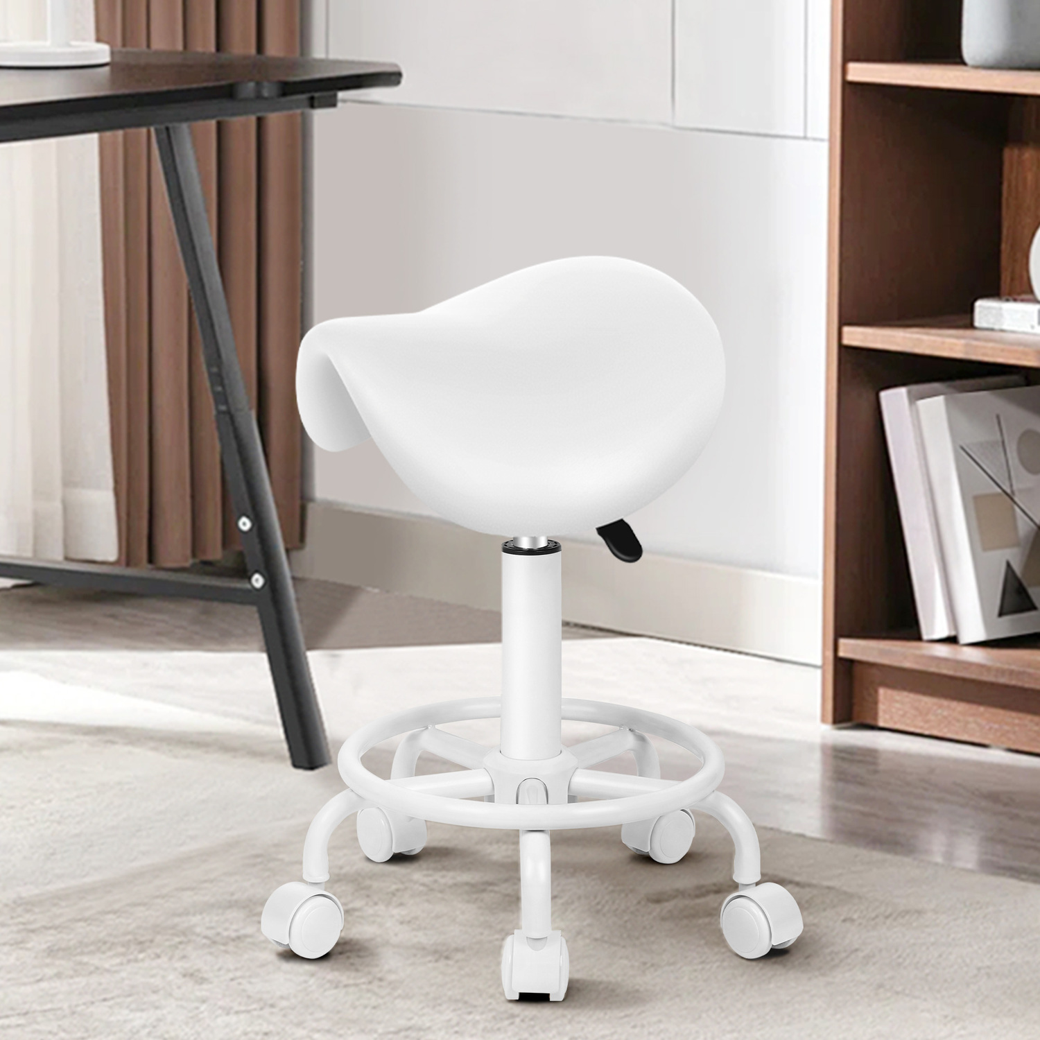 Vance Faux Leather Office Stool
