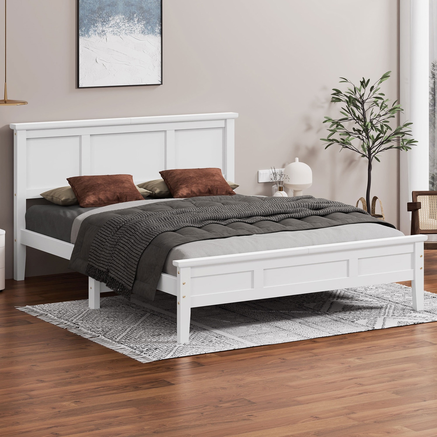 Norris Pine Wood Platform Bed