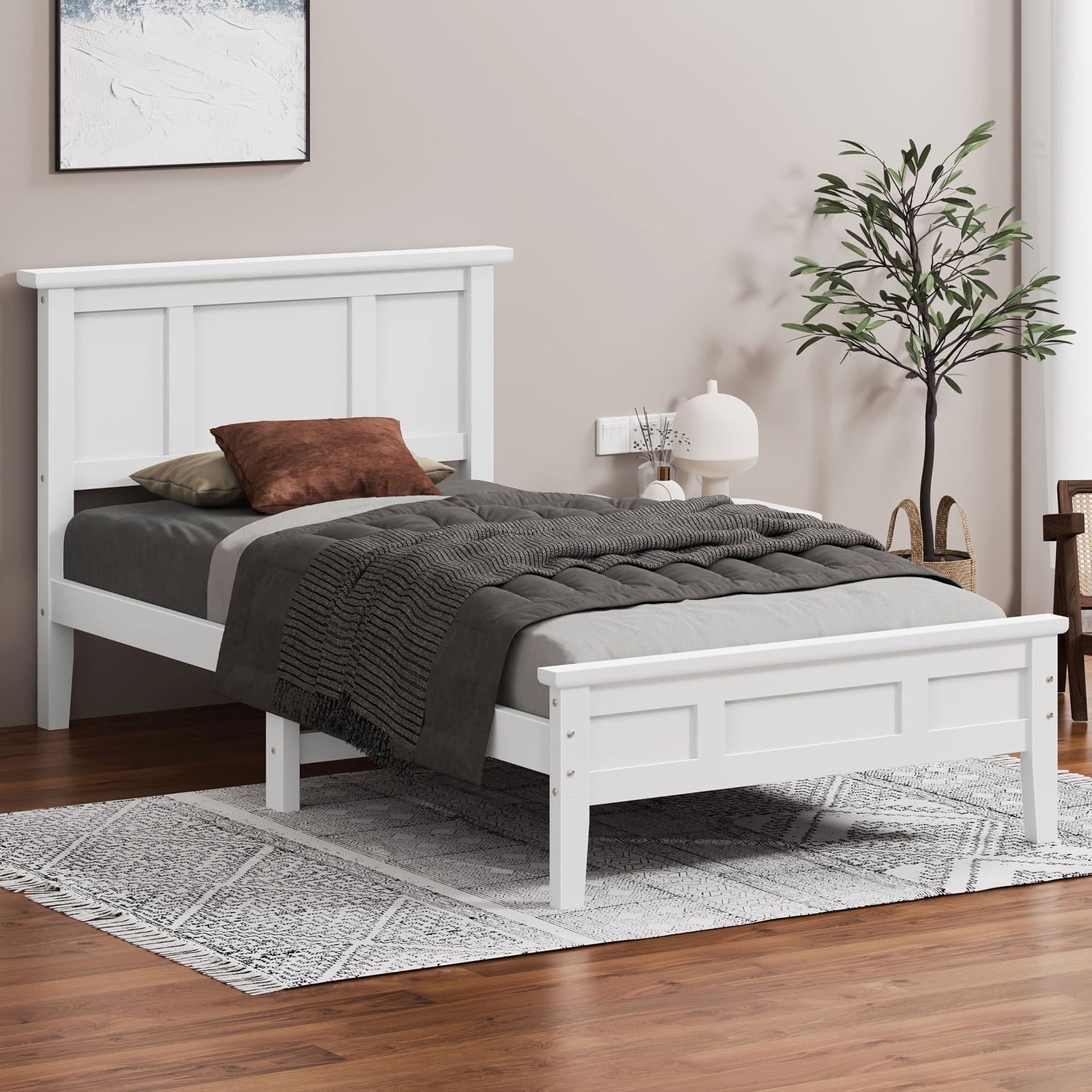 Norris Pine Wood Platform Bed