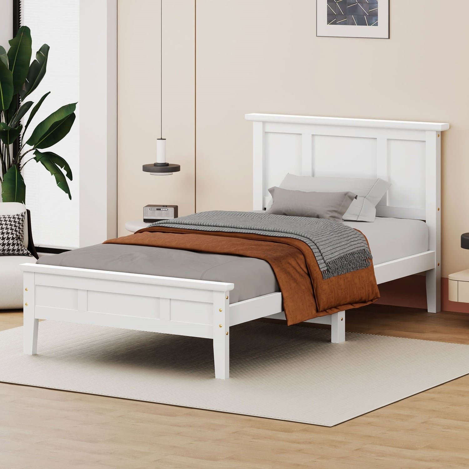Norris Pine Wood Platform Bed