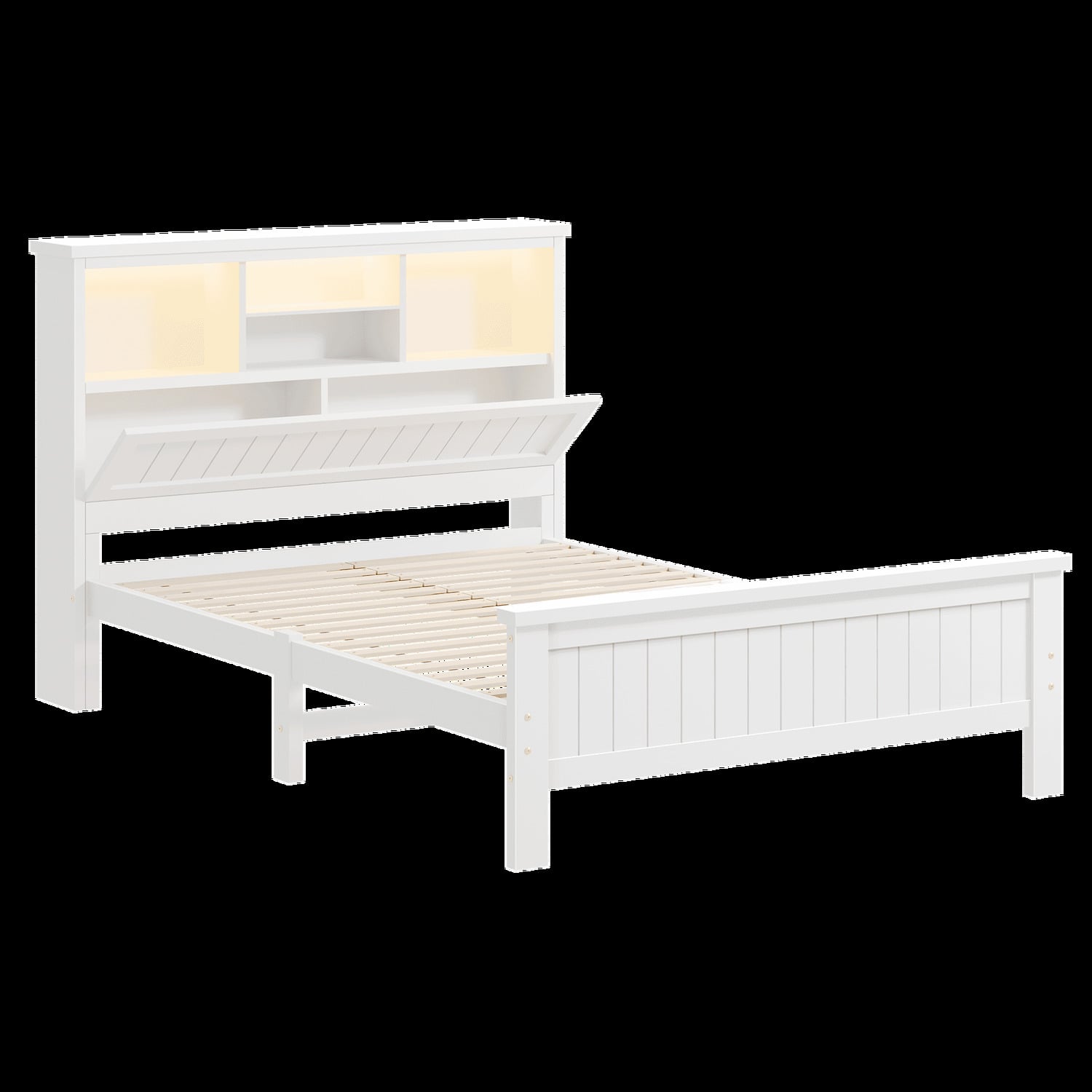 Diaz Platform Bed with LED Storage Bedhead
