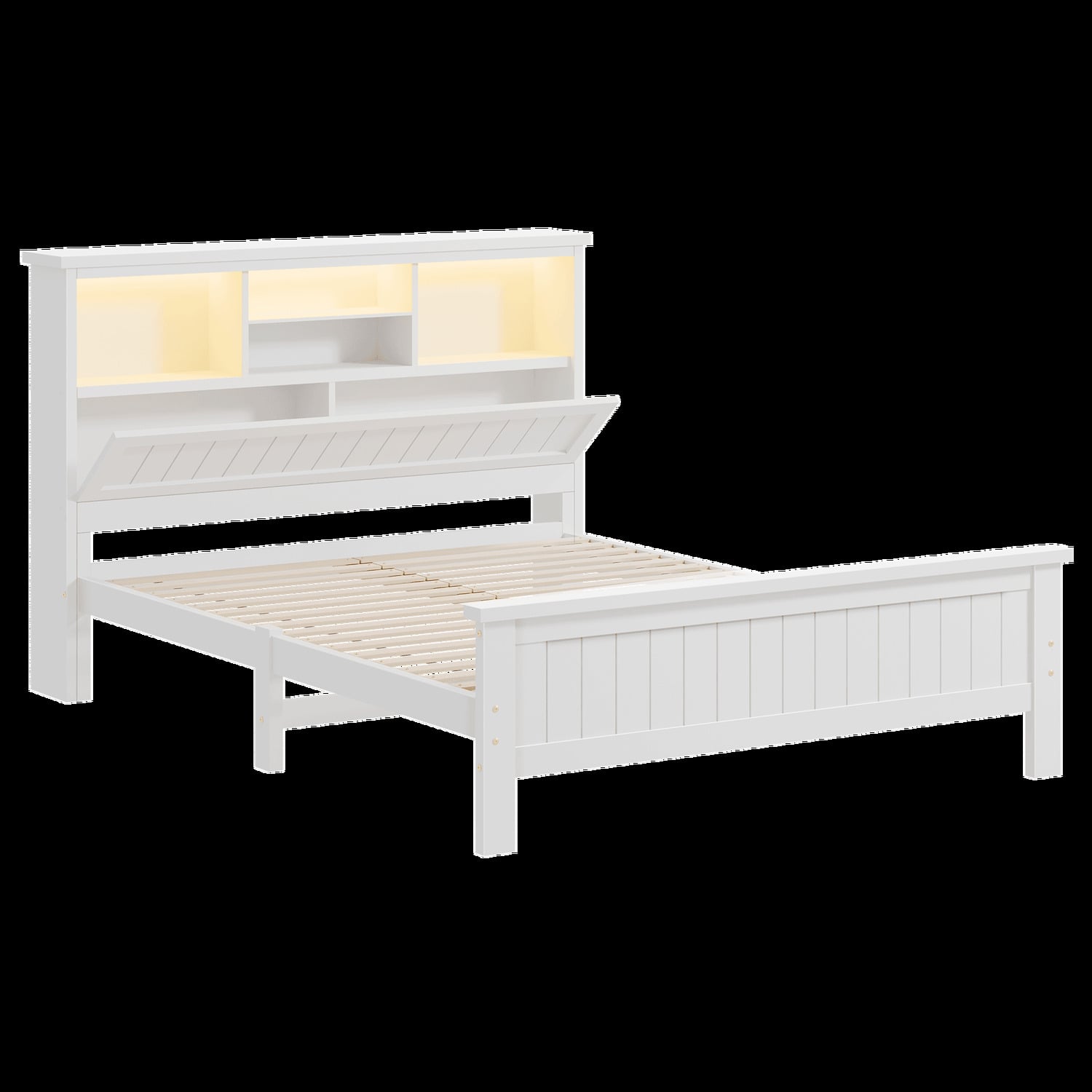 Diaz Platform Bed with LED Storage Bedhead