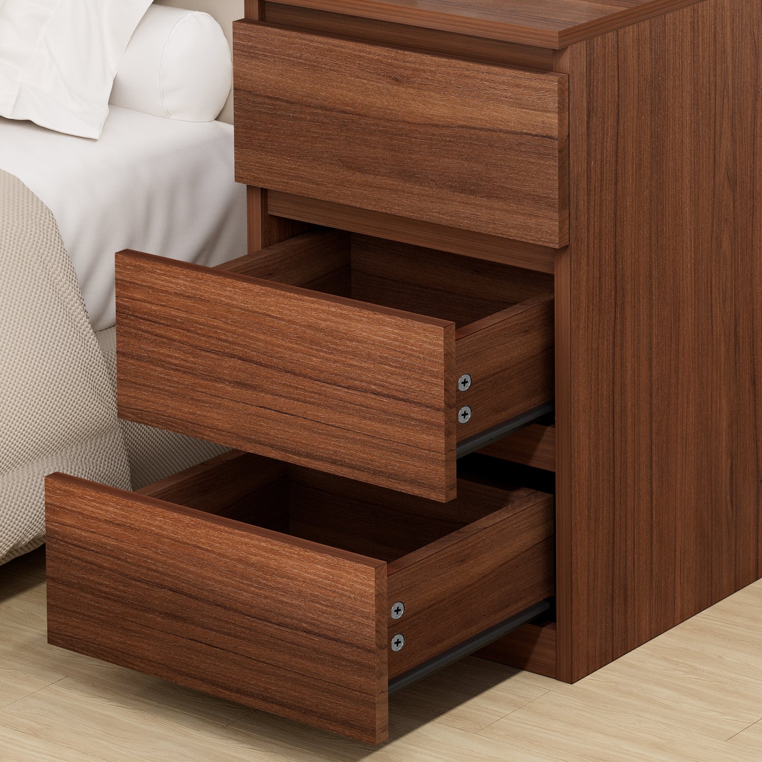 Regal 3 Drawer Bedside Table