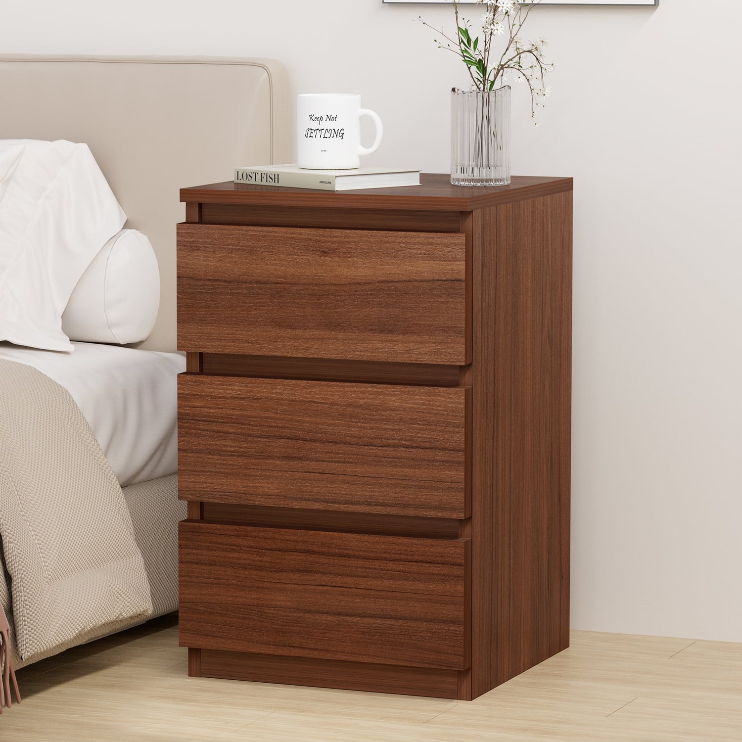 Regal 3 Drawer Bedside Table