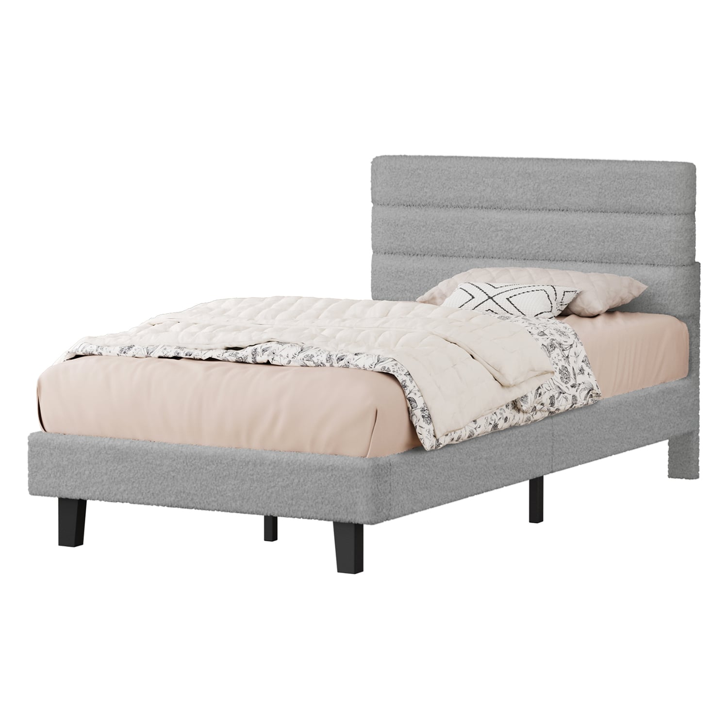 Light-Grey-Preston-Boucle-Bed-Frame