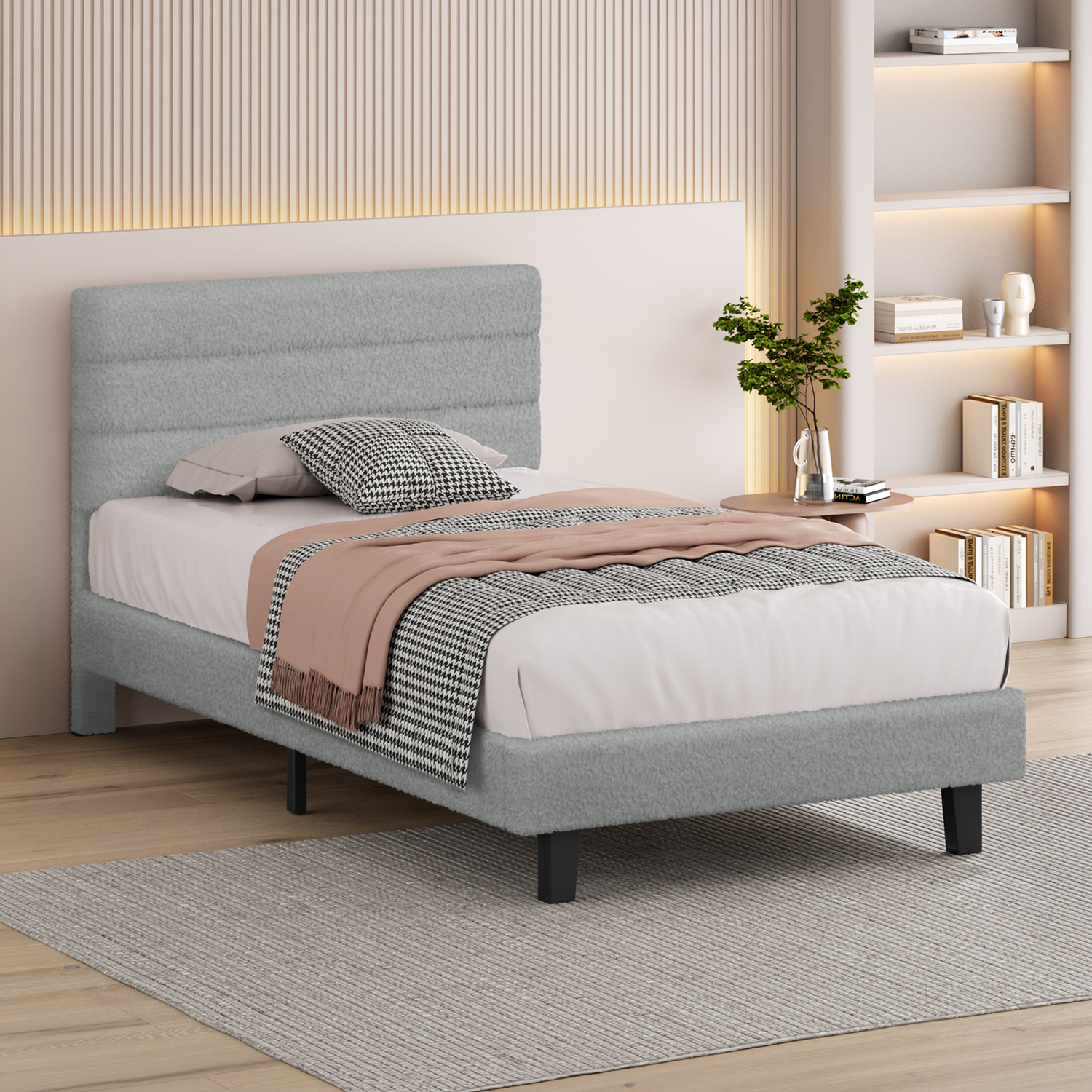 Light-Grey-Preston-Boucle-Bed-Frame