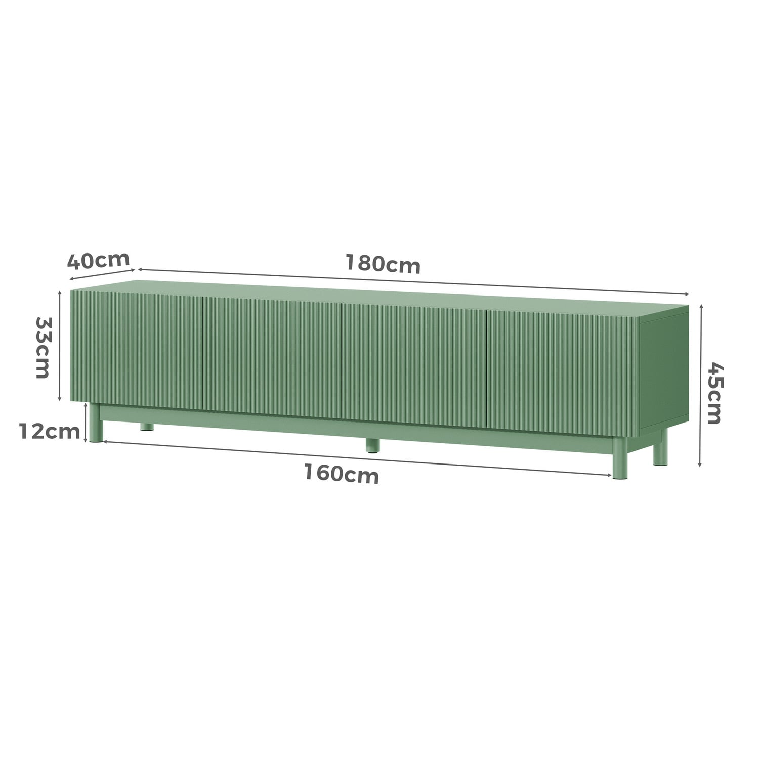 180cm Geralt 4 Door Entertainment Unit