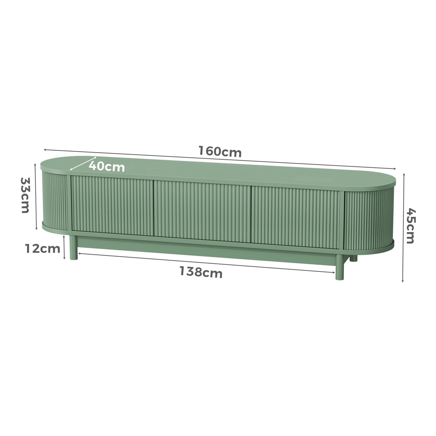 160cm Shia 3 Door Entertainment Unit