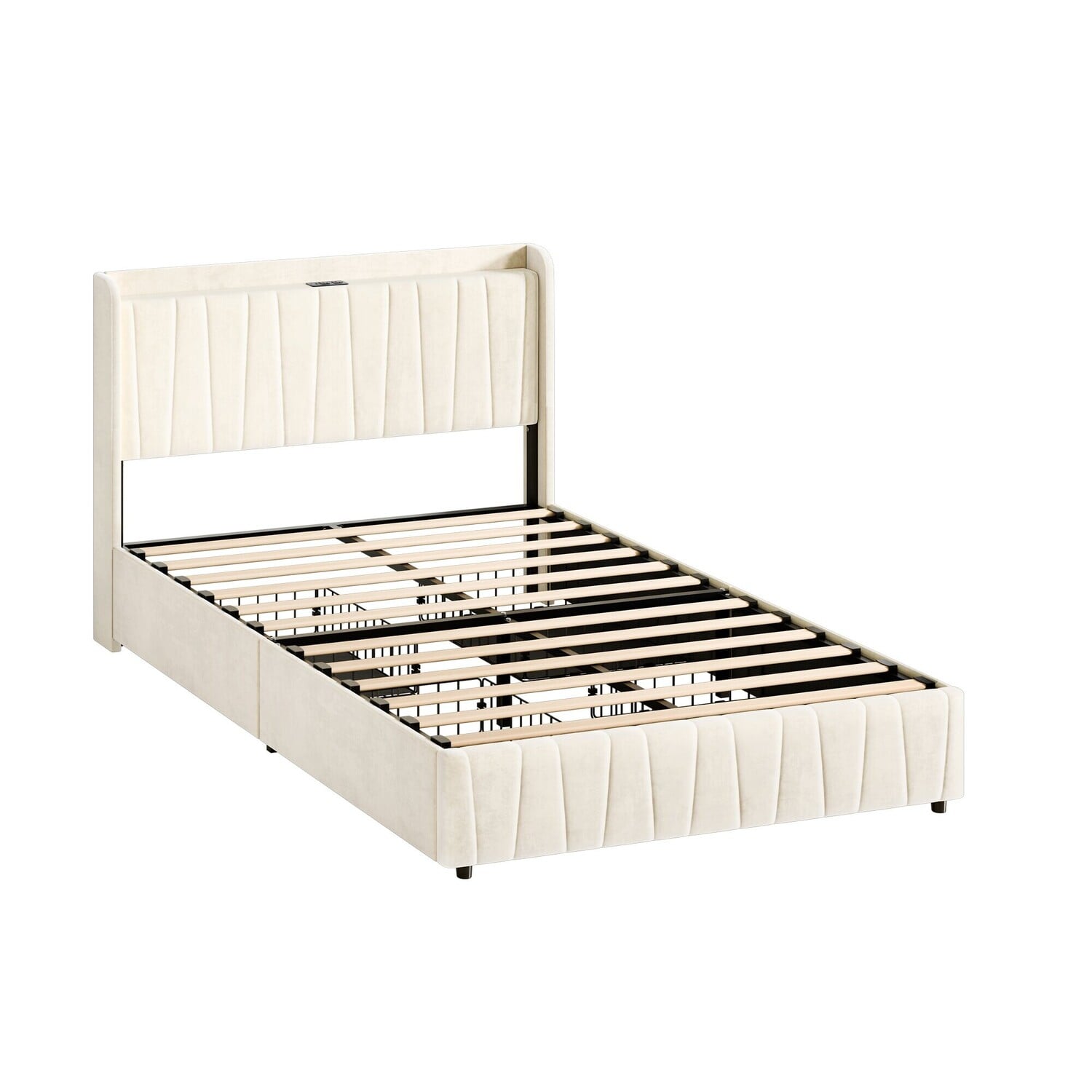 Landon Bed Frame with Charging Station & Drawers