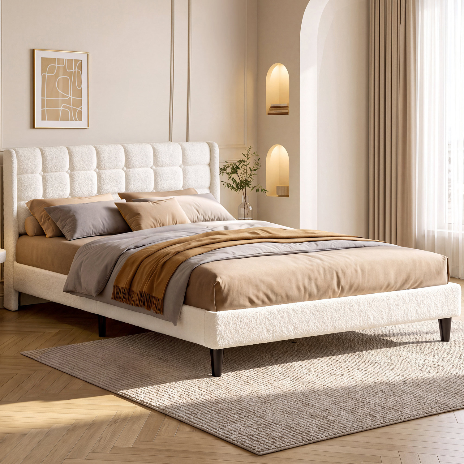 White-Zadie-Boucle-Bed