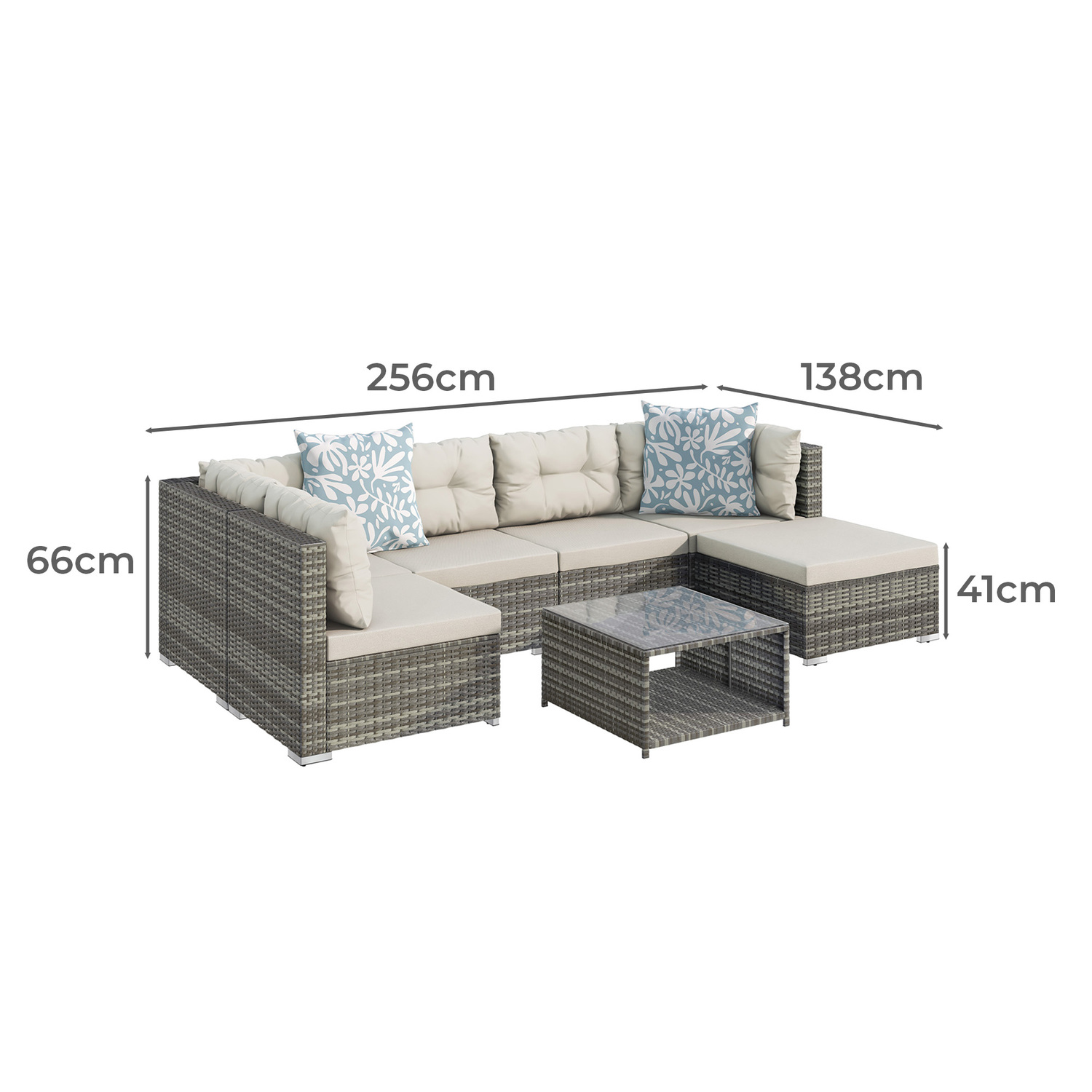 6 Seater Nilda Outdoor Modular Lounge Set
