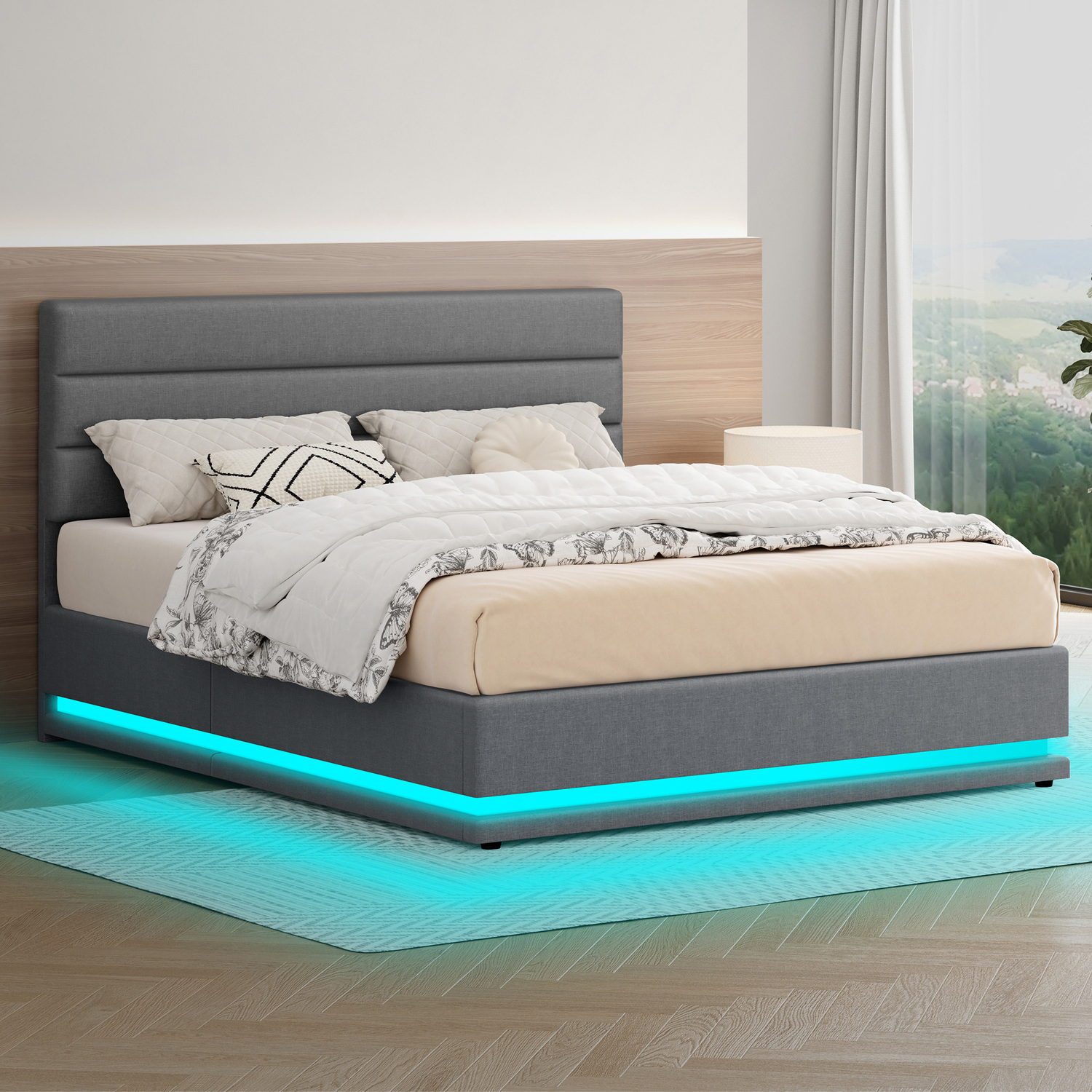 Grey-Alpine-Upholstered-Gas-Lift-Storage-Bed-with-LED