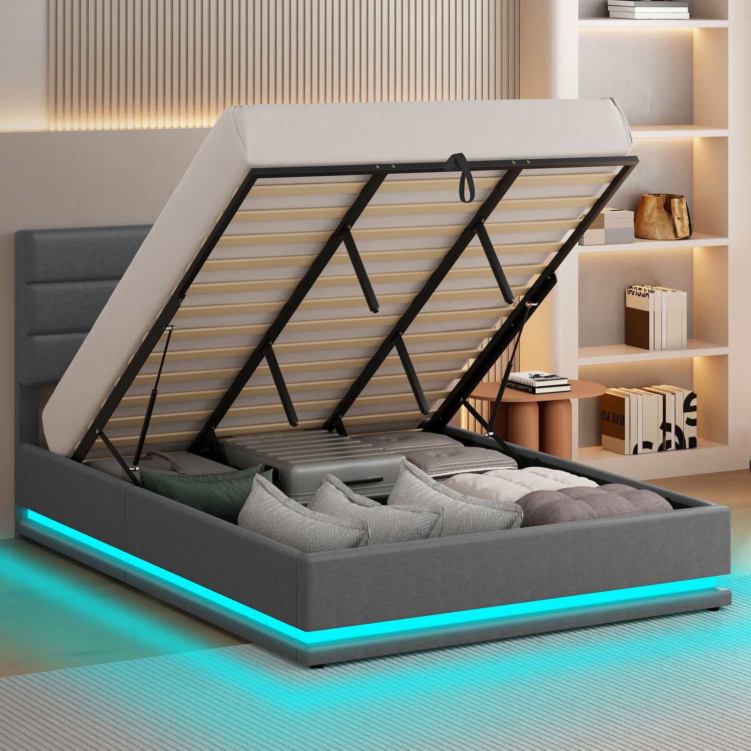 Grey-Alpine-Upholstered-Gas-Lift-Storage-Bed-with-LED