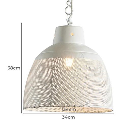 Riva Perforated Iron Pendant Light